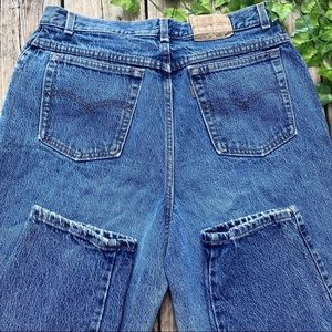 Vintage 1990’s Levi Strauss Brown Tab Dark Wash Made in USA Denim Jeans size 32”
